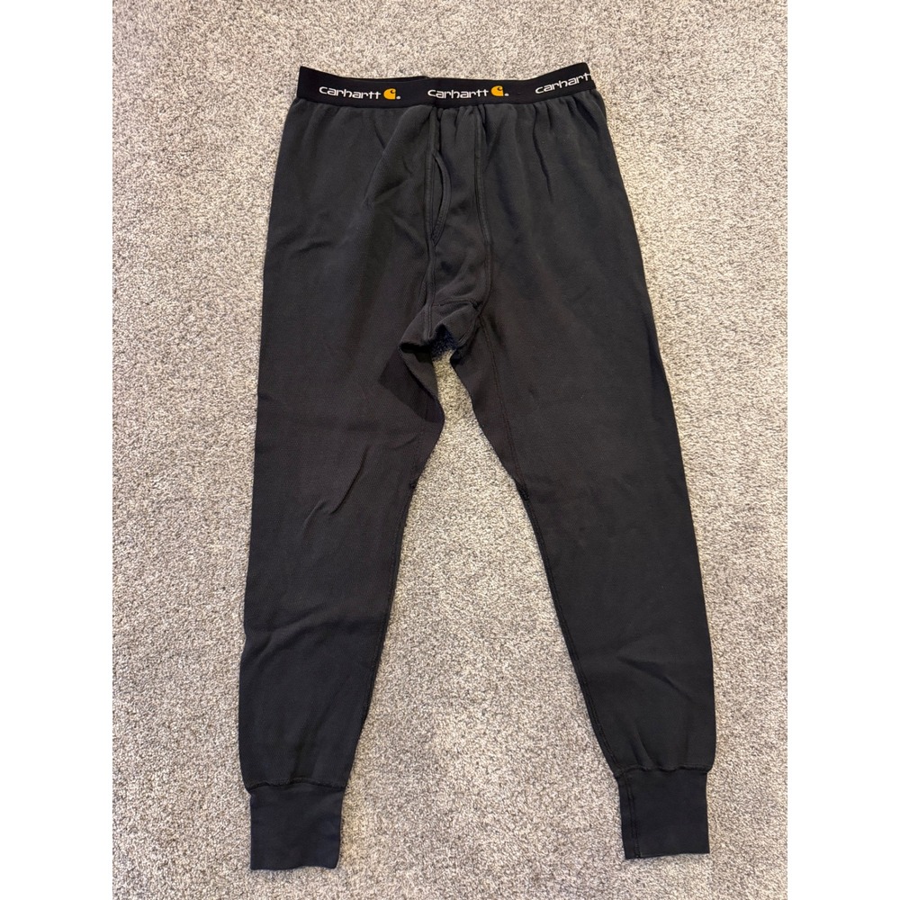 Carhartt Thermal Pants Mens XL Black Force Waffle Knit Base Layer 100640 001